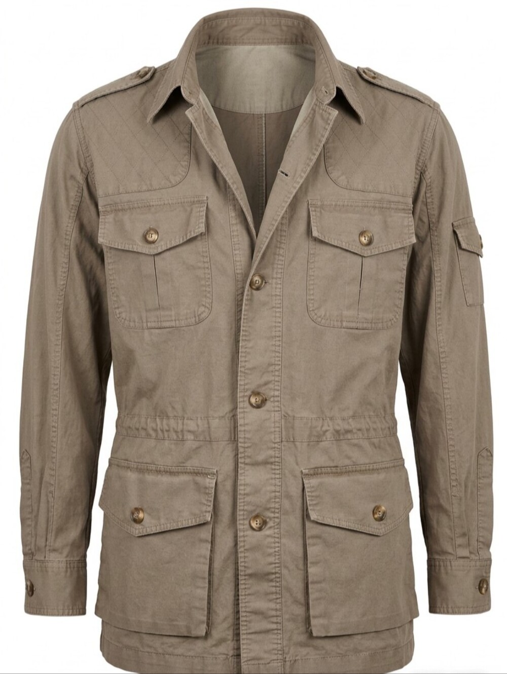 Cabelas Safari Series Mens Med Reg Hiking/Field Shacket Button Closure Pockets